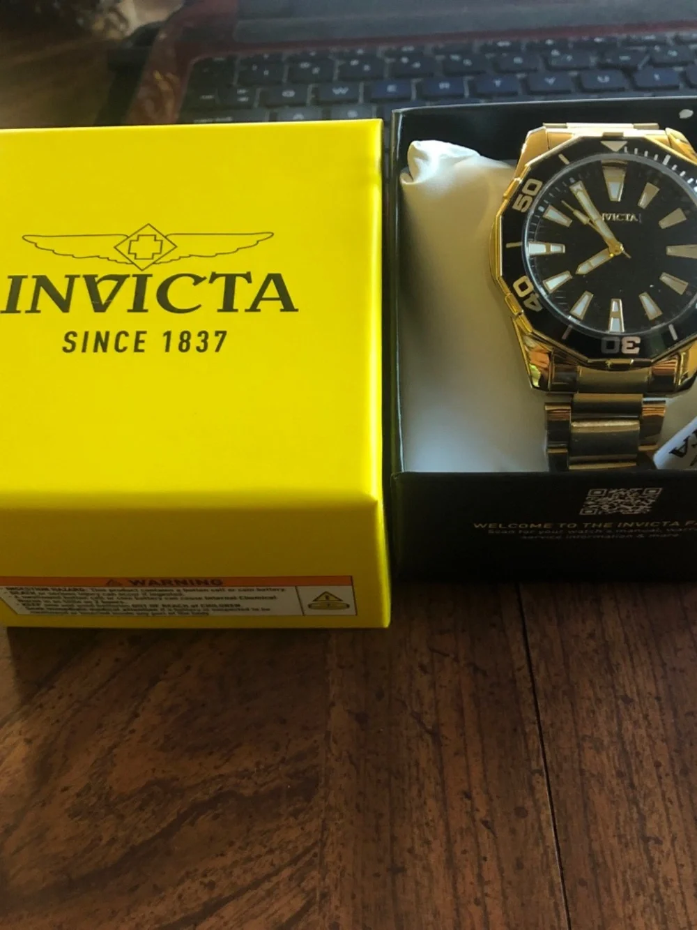 Invicta Pro Diver Meridian Men's Quartz Watch 46mm NIB Gold/Black